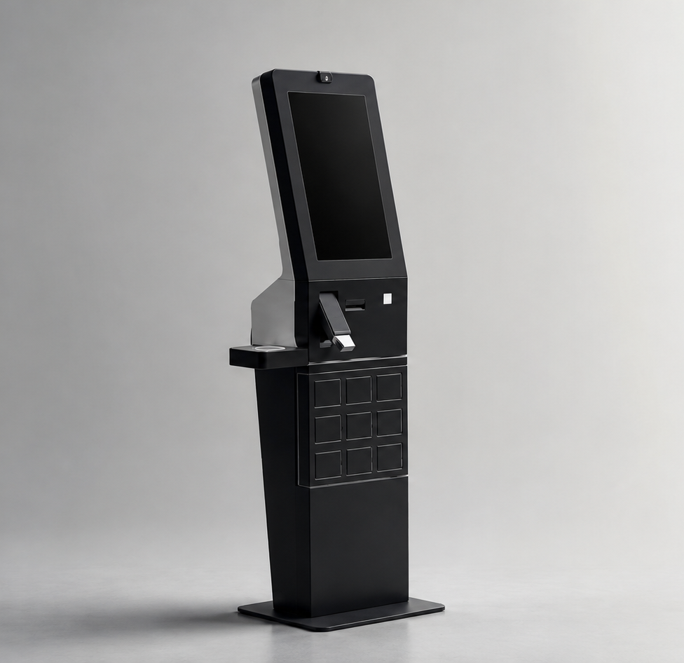 Araç Servis Kiosku teknik görünüm — 1525 × 520 × 450 mm